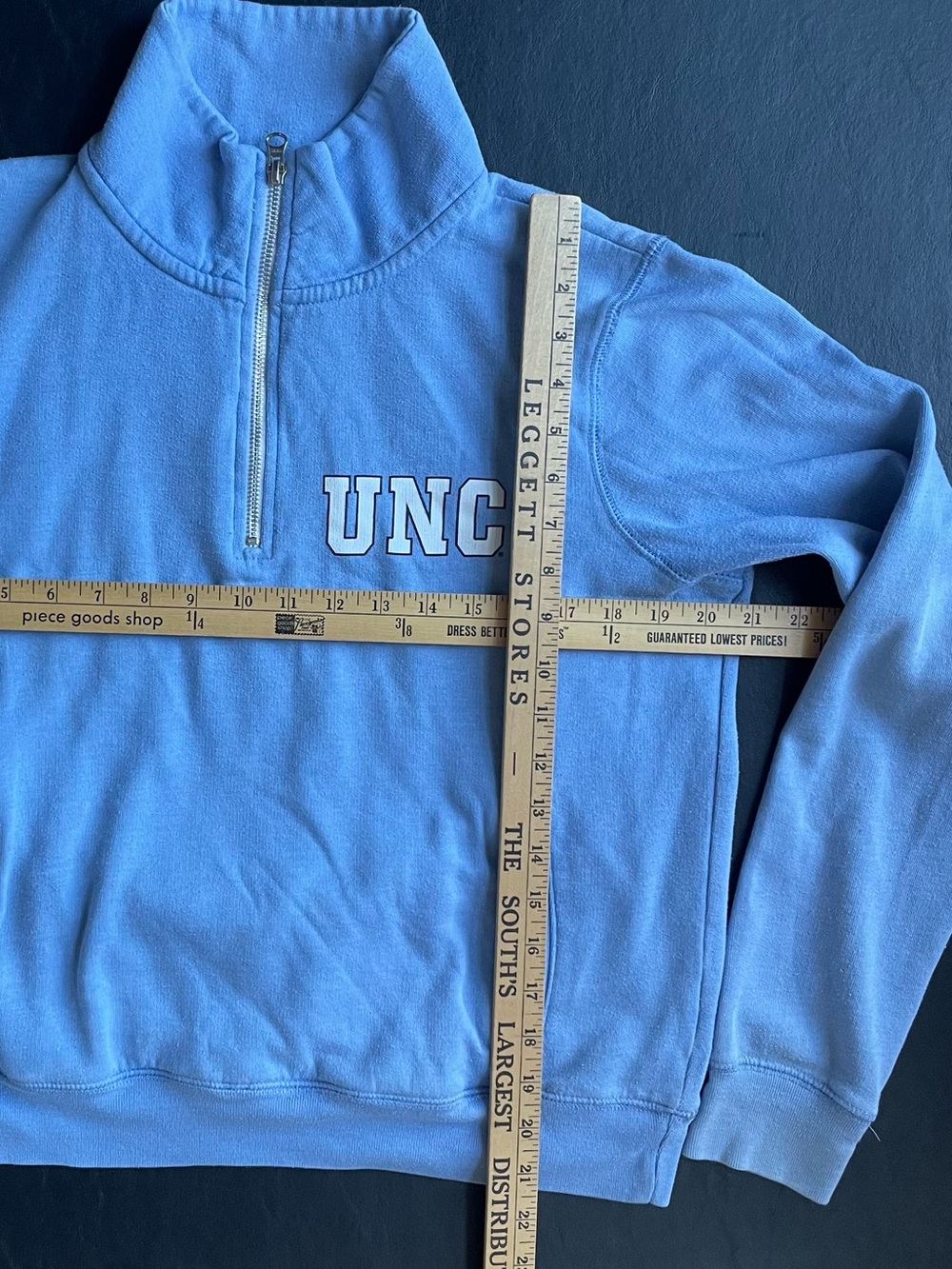 UNC Light Blue Quarter-Zip Pullover Sweatshirt - Picture 3 of 6